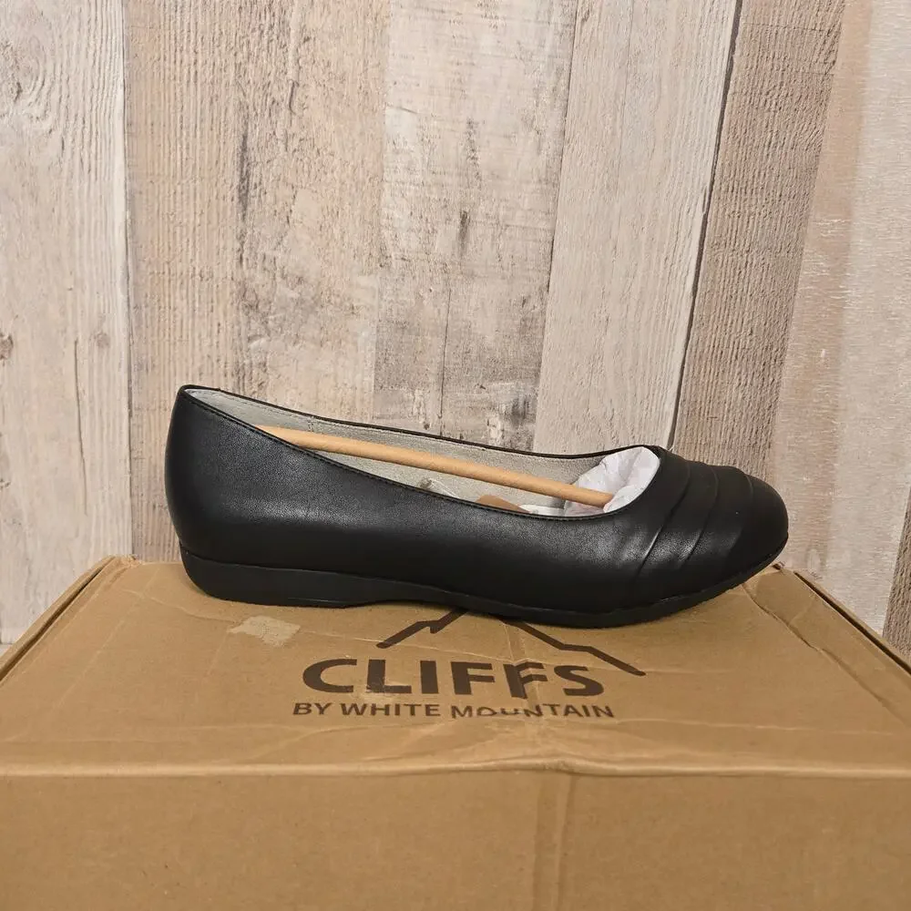 Women's Cliffs Flats Clara Black Comfort NWT 7.5 Wide